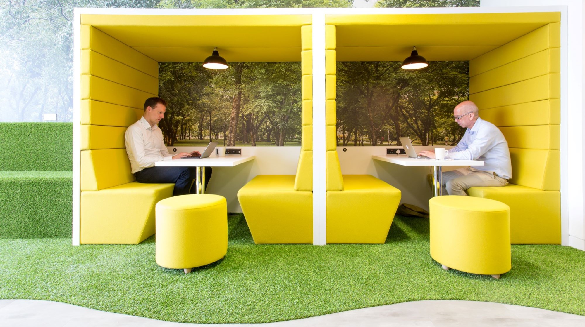 Semi Enclosed Meeting Pods In Yellow