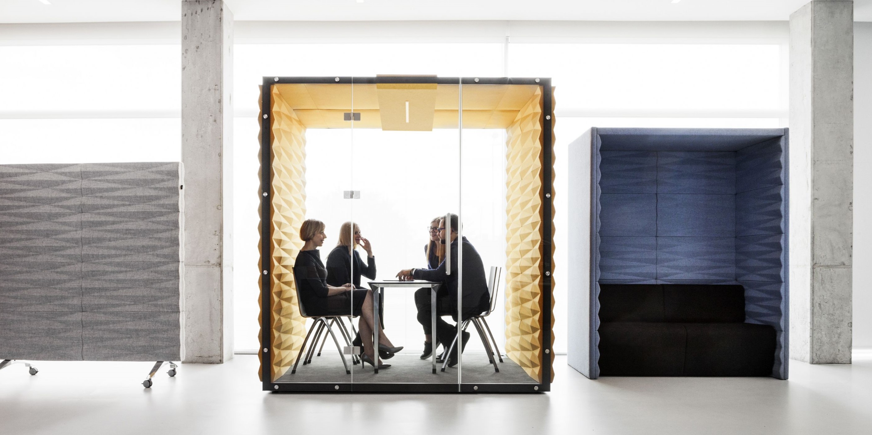 Acoustic Pod Creating A Free Standing Room